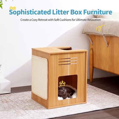 Muebles para mascotas Tipo de artículo Gran casa para gatos con raspadora y deflector ajustable