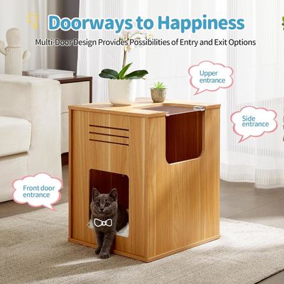 Muebles para mascotas Tipo de artículo Gran casa para gatos con raspadora y deflector ajustable