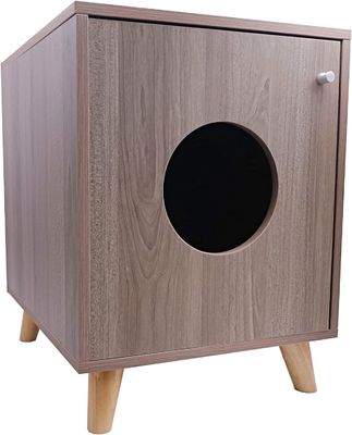 Muebles de mesa de noche con botón de cierre de madera