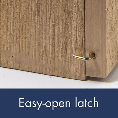 Cerramiento de empuje Decoración de jardín de patrón sólido Casa de pájaros de madera con porche.