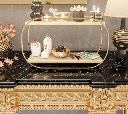 Estante de baño bandeja de madera organizador de escritorio para maquillaje almacenamiento de perfumes