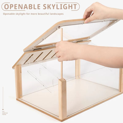 Caja de relojes Hideout de hámster personalizado Muebles de madera para mascotas Casa de juegos Modelo sólido para mascotas pequeñas