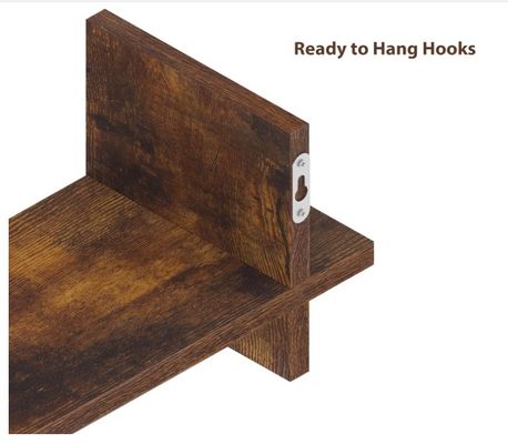 Utilice el espacio de manera eficiente con 202408 Set 3 Estantes flotantes de madera montados en la pared