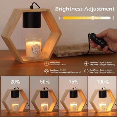 Portadores de velas de pilares de madera de color marrón rústico moderno para decoración del hogar 3D x 9 "W x 22"H