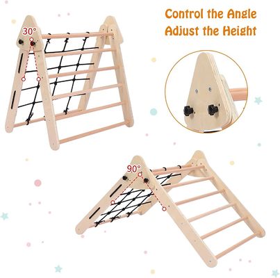 Niños Niños pequeños Gimnasio en interiores Juego De madera Juguetes de escalada Triángulo Plegable Escalada Deslizamiento