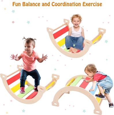 Niños Niños pequeños Gimnasio en interiores Juego De madera Juguetes de escalada Triángulo Plegable Escalada Deslizamiento