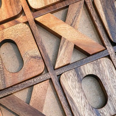juego de ajedrez de madera para niños Tic-Tac-Toe XO juego de ajedrez personalizado Tictactoe para diversión y aprendizaje