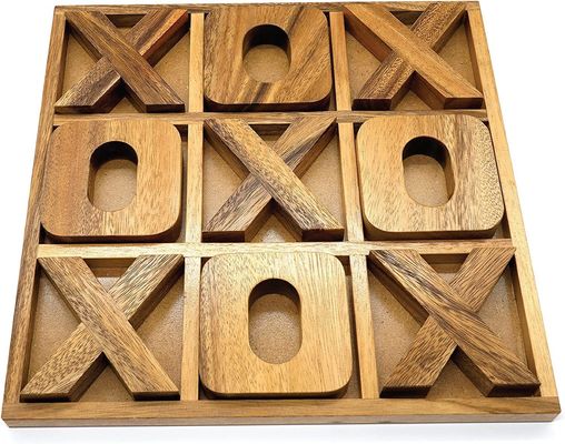 Juego de mesa de madera XOXO Tic Tac Toe Ideal para decoración al aire libre y entretenimiento masculino