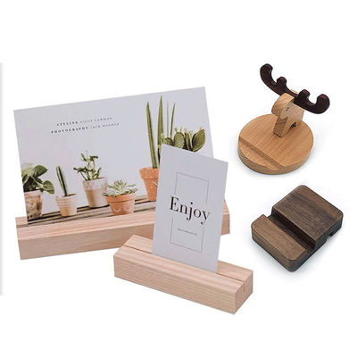 Base de madera personalizada para tarjetas de conferencia Etiquetas de mesa y calendarios en restaurantes