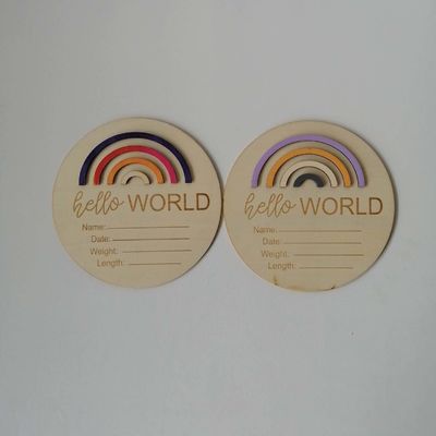 Crear una guardería memorable con estas tarjetas de madera 3D del arco iris de Europa