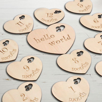 Tarjetas de cumplimiento mensual para bebés 13 piezas Regalo de recién nacido para el primer año de crecimiento