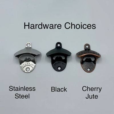 Abridor de botellas de madera para osos Pared de la nevera montaje personalizado Impresión quemada para regalos