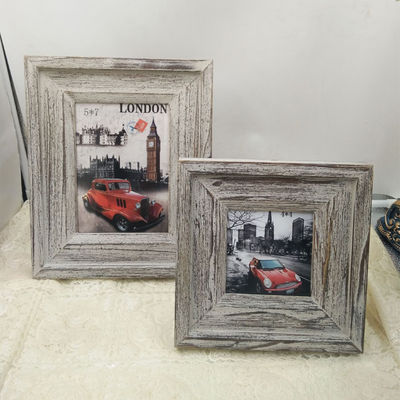 Cuadros de madera de 4" 6" 7" en estilo rústico personalizado tallados a mano con color plano