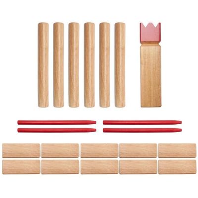 Lleve sus actividades al aire libre al siguiente nivel con el juego de madera dura Kubb Yard