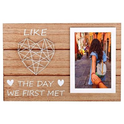 Engaño de estilo rústico de madera Regalo de boda Cuerdas de arte Marco fotográfico Marcos de fotos de bricolaje