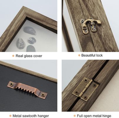 Cuadro de pantalla de caja de sombra protectora para conservar fotos y recuerdos 25.4x20.3x5.6