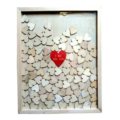 Cuadro de madera quemada personalizado Libro de invitados alternativo para el amor Decoración de la caja de registro