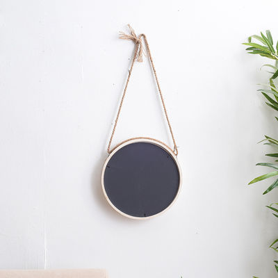 30x30cm Logotipo personalizado aceptable estilo nórdico espejo colgante redondo para decoración del hogar