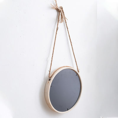 30x30cm Logotipo personalizado aceptable estilo nórdico espejo colgante redondo para decoración del hogar