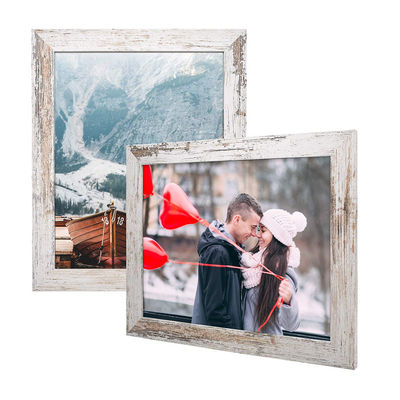 Conjuntos de fotogramas de madera Shabby Chic con decoración de pared rústica personalizada