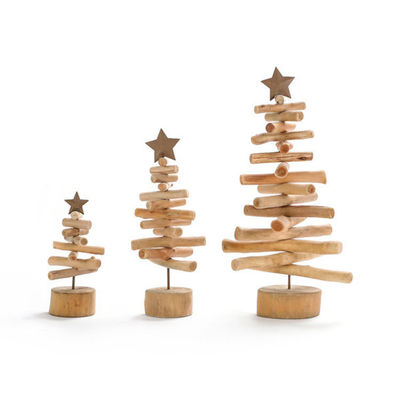 Impresión a medida Árboles artificiales de Navidad Mini Decoración de madera para la decoración del hogar Árbol de Navidad