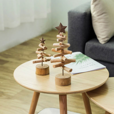 Impresión a medida Árboles artificiales de Navidad Mini Decoración de madera para la decoración del hogar Árbol de Navidad