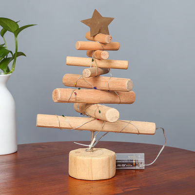 Impresión a medida Árboles artificiales de Navidad Mini Decoración de madera para la decoración del hogar Árbol de Navidad