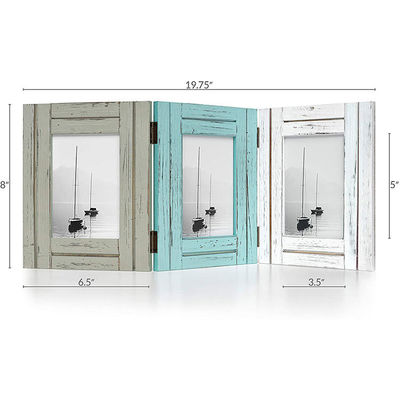 Marco de fotos rústico de madera maciza para decoración del hogar Impresión de pantalla de seda a medida