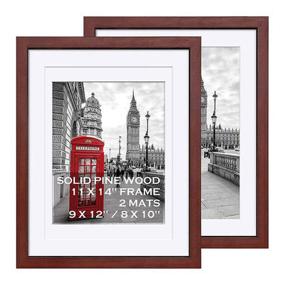 Casa regalo de boda decorativo de madera barnizada fotogramas de pared con diseño artístico