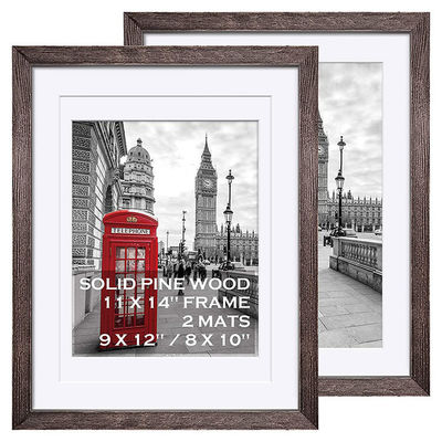 4x6 5x7 6x8 9x13 11x14 13x18 marcos de pantalla de madera rústica con logotipo personalizado