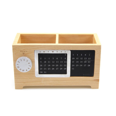 17X7.2X9.6cm Holder de lápiz de madera Caja de calendario de Adviento Mantenga sus suministros escolares organizados