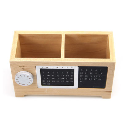 17X7.2X9.6cm Holder de lápiz de madera Caja de calendario de Adviento Mantenga sus suministros escolares organizados