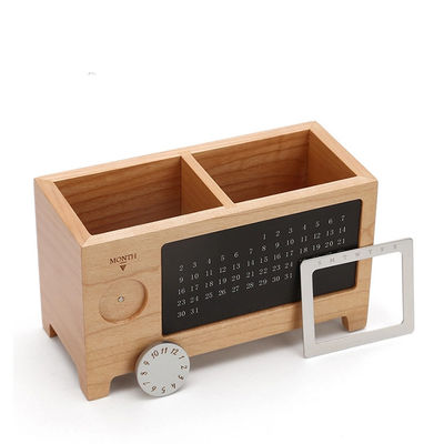 17X7.2X9.6cm Holder de lápiz de madera Caja de calendario de Adviento Mantenga sus suministros escolares organizados