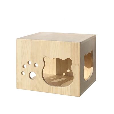 Muebles para casas de árboles de gatos de madera sostenibles montados en la pared Sostenibles y ahorradores de espacio