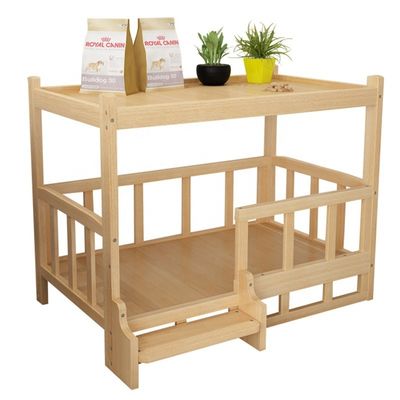 Cama de perro de madera de estilo nórdico con accesorios 50x75cm y logotipo personalizado aceptable