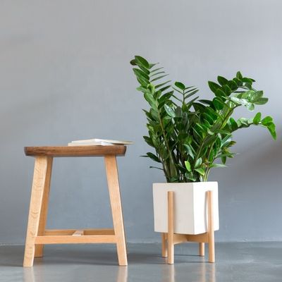 Estante de macetas de flores de madera de estilo nórdico ajustable Estantes de plantas de bambú para interiores