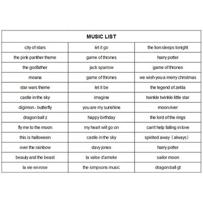 Cajas musicales de color de madera de pino pequeñas 6.3x5x4.2cm para regalos de Navidad en alta demanda