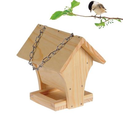 Decoración de exterior pequeña y linda, personalizada, palomas, casita de pájaros, comedero de madera para todas las estaciones.
