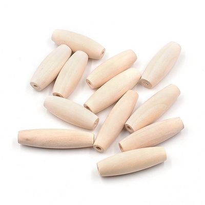 Perlas de madera redondas a granel de 20 mm, excelentes para regalos y collares de bricolaje en color natural