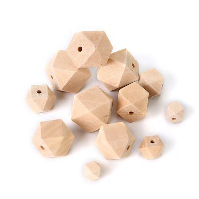 Perlas de madera redondas a granel de 20 mm, excelentes para regalos y collares de bricolaje en color natural
