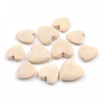 Perlas de madera redondas a granel de 20 mm, excelentes para regalos y collares de bricolaje en color natural