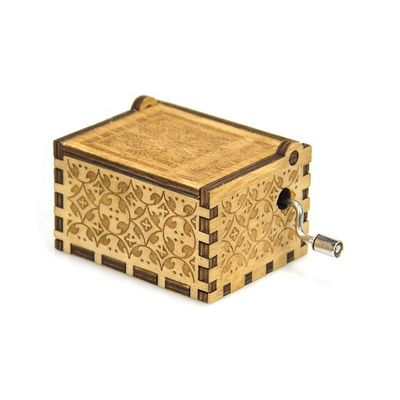 Puesta en marcha a mano Play Power Custom Mini Caja de música de madera con impresión en pantalla de seda / quemado