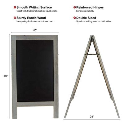 Tablero negro para restaurantes y cafeterías de madera de color simple en estilo mini simple y útil
