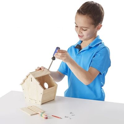 Imprimir patrón de madera de cedro Cajitas de la casa de pájaros para decoración y decoración DIY