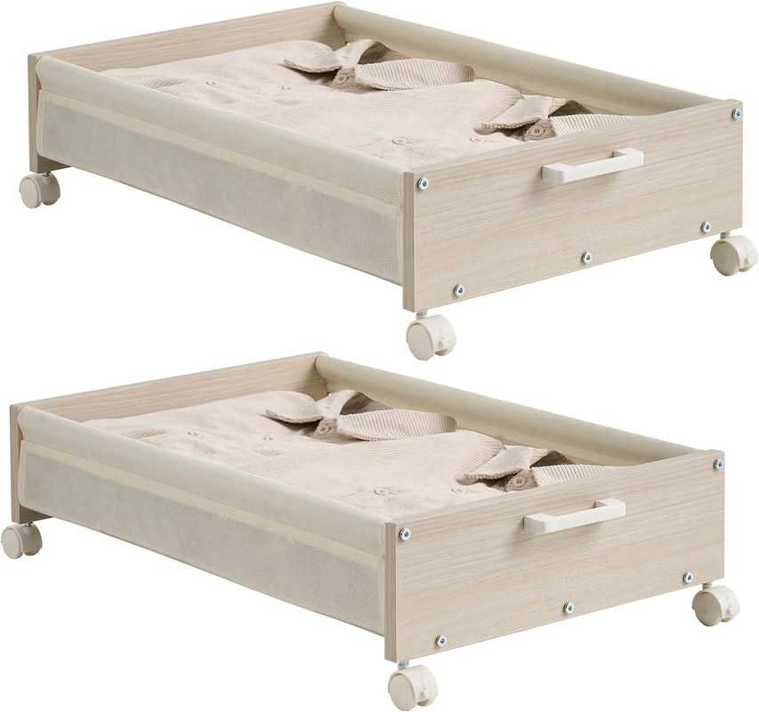 Almacenamiento de utensilios de mesa debajo de la cama cajones con contenedores de madera pesados y logotipo aceptable