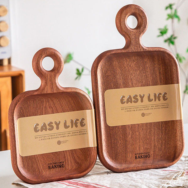 Set de bandeja de pizza de pan de madera de 2 tamaños personalizados y impresión con grabado láser para cocina