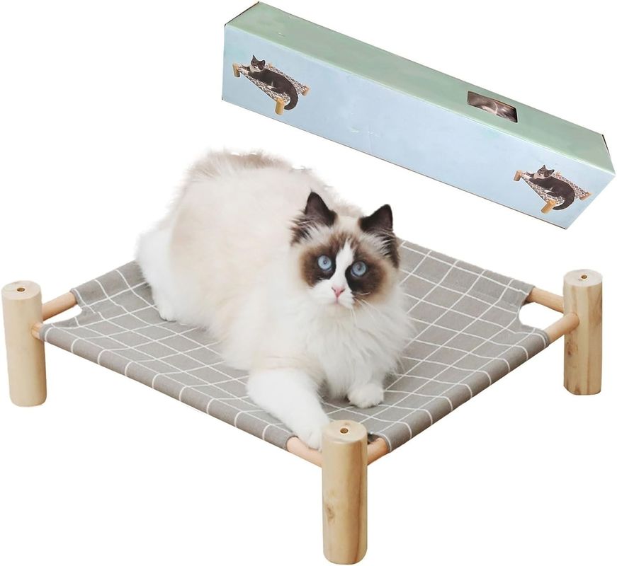 Cama para perros y gatos de madera y hamaca para gatos mejora la comodidad y la salud de su mascota
