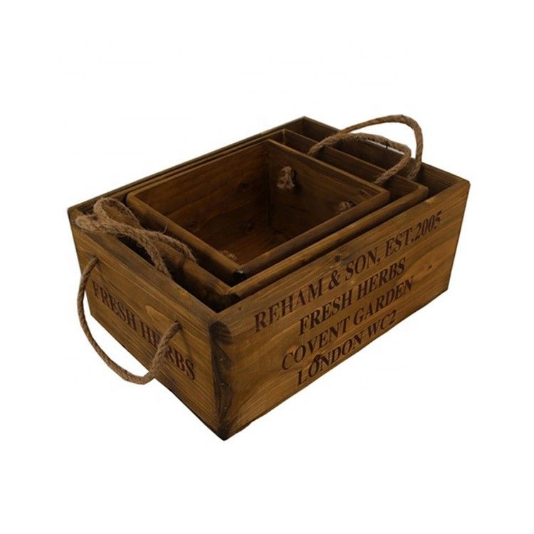 Caja de madera de pino sin terminar de 30*24,5*15 cm con grabado láser