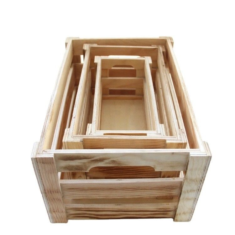 Cajas de frutas de madera resistentes y duraderas de 21x10x10cm 21x10x11.2cm 31.2x20.3x14cm para frutas
