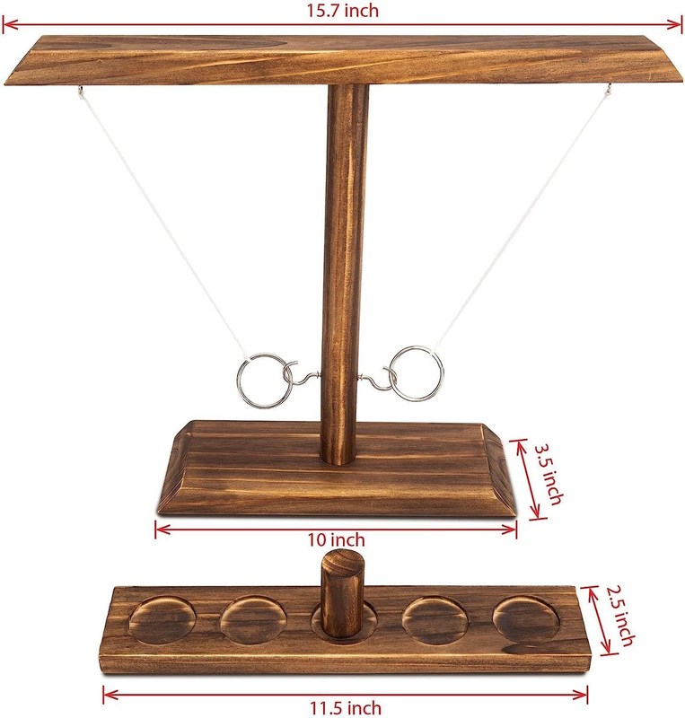 Juego de lanzamiento de ganchos de madera sólida popular personalizado para la experiencia de aprendizaje de los bares